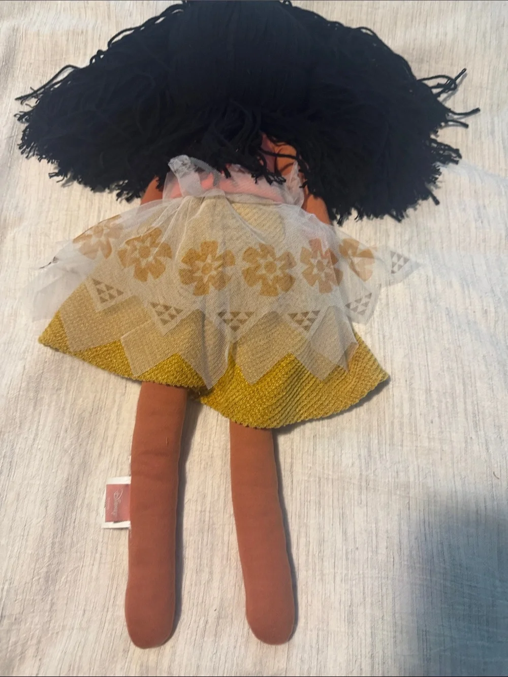 Disney Moana Plush Doll in Black, Brown, Mustard and Pink
